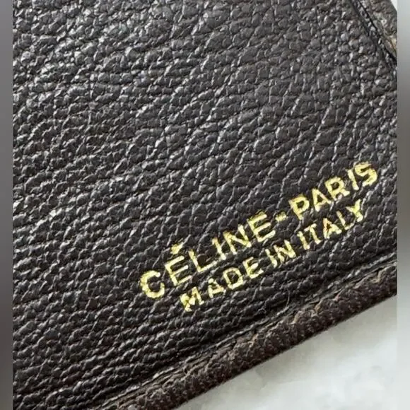 Rare Vintage Celine Horse & Carriage Wallet 1970s Pre-LVMH Italy Brown Leather - Picture 5 of 8
